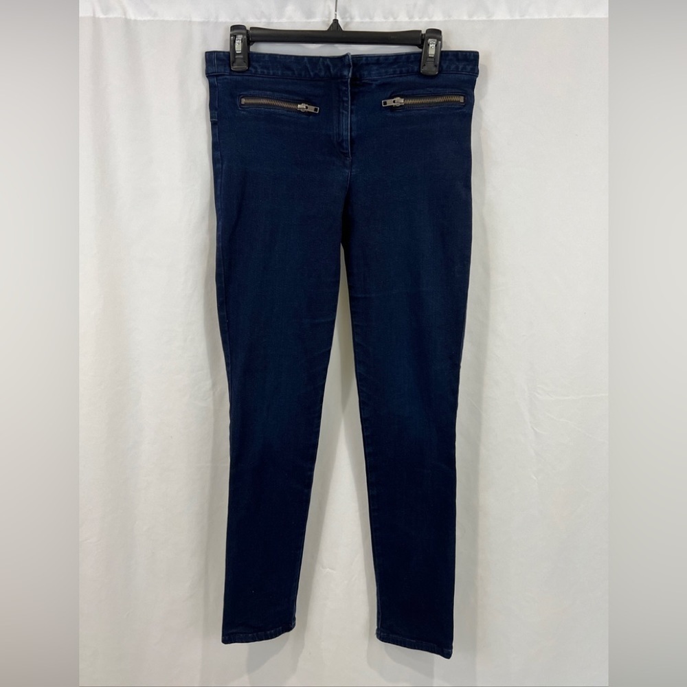 Veronica Beard Dark Wash Skinny Jeans Leggings with Zip Pockets